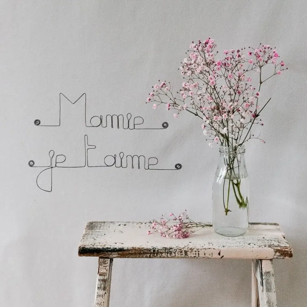 Other wall decoration - Grandmothers' Day "Grandma I love you" - in Wire - BIJOUX DE MUR