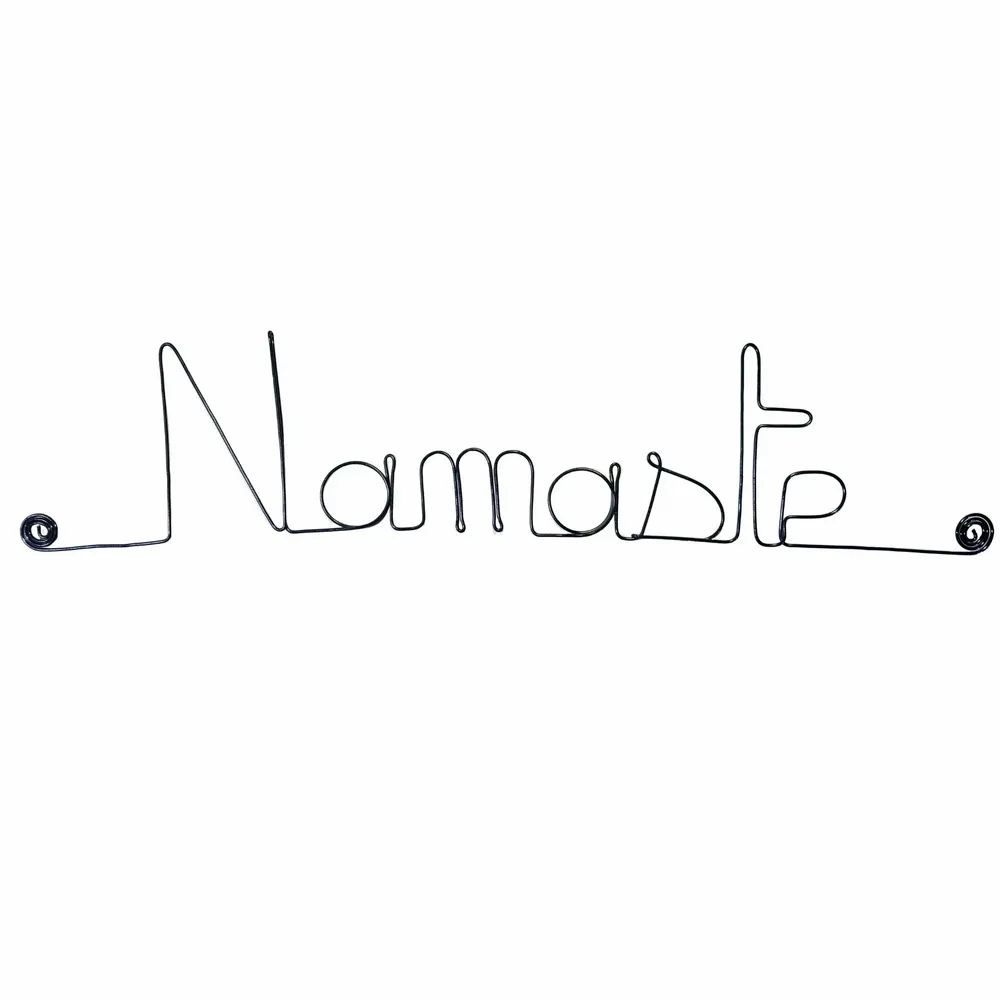 Other wall decoration - Yoga wall decoration in wire "Namaste" to pin - BIJOUX DE MUR
