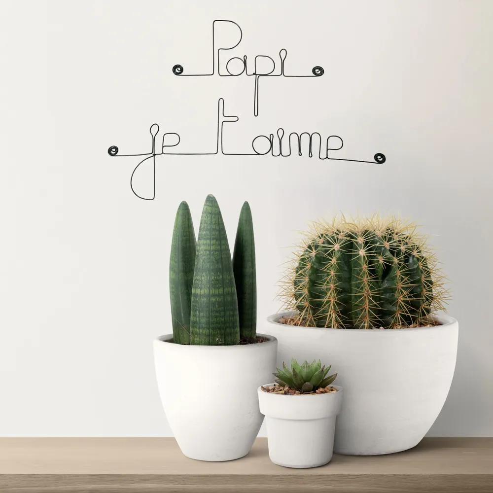 Other wall decoration - Grandfathers' Day "Daddy I love you" - in Wire - BIJOUX DE MUR