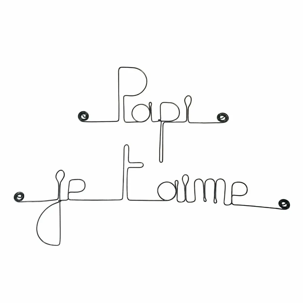 Other wall decoration - Grandfathers' Day "Daddy I love you" - in Wire - BIJOUX DE MUR