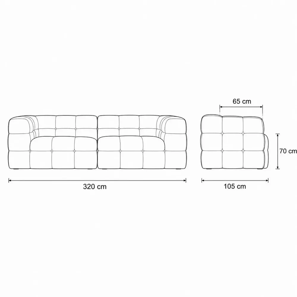 Sofas - ASTANA ecru bouclette sofa - EMPREINTE DU TEMPS