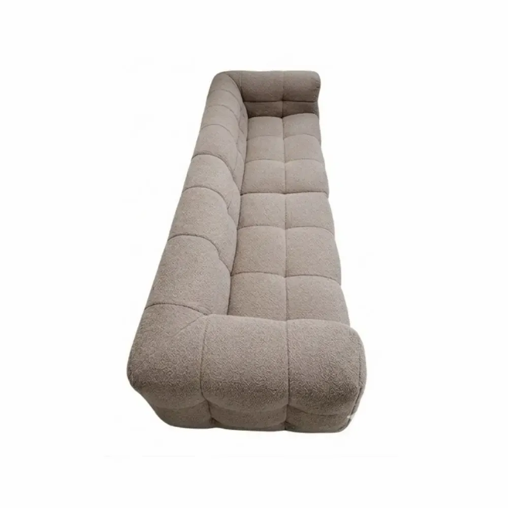 Sofas - ASTANA Bouclette Taupe Sofa - EMPREINTE DU TEMPS