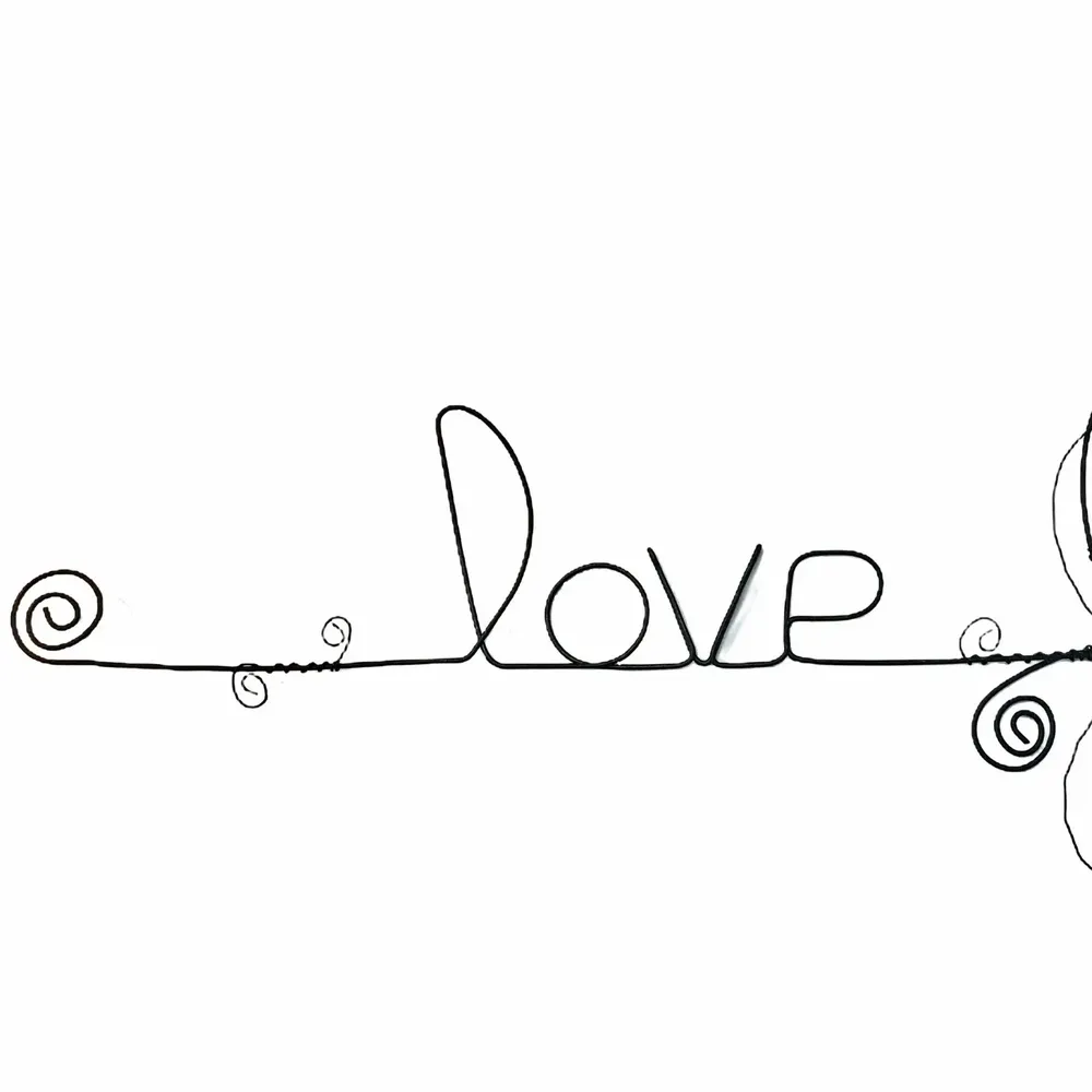 Other wall decoration - Fleur de Lys - "Love" - ​​Wire wall decoration - BIJOUX DE MUR