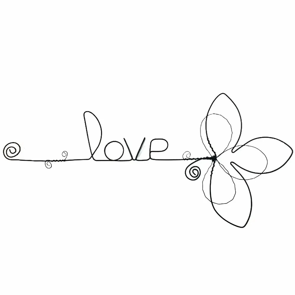 Other wall decoration - Fleur de Lys - "Love" - ​​Wire wall decoration - BIJOUX DE MUR