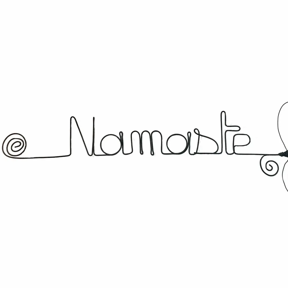 Other wall decoration - Ginkgo Flower - "Namaste" - Wire Wall Decoration - BIJOUX DE MUR
