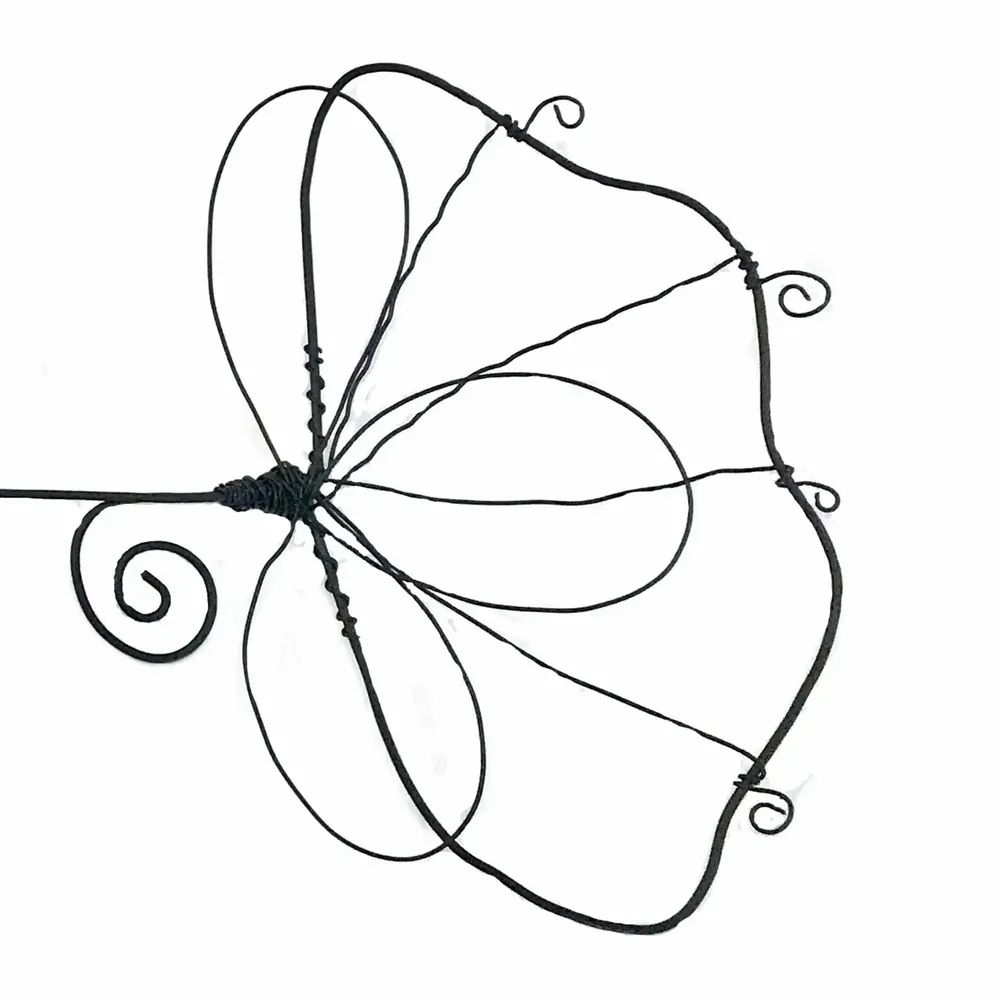 Other wall decoration - Ginkgo Flower - "Namaste" - Wire Wall Decoration - BIJOUX DE MUR