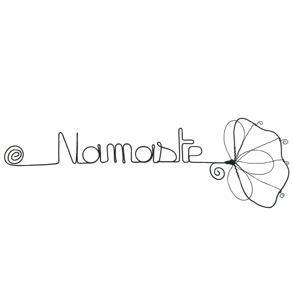 Other wall decoration - Ginkgo Flower - "Namaste" - Wire Wall Decoration - BIJOUX DE MUR