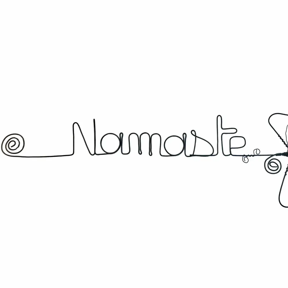 Autres décorations murales - Fleur de Trèfle - "Namaste" - Décoration murale fil de fer - BIJOUX DE MUR