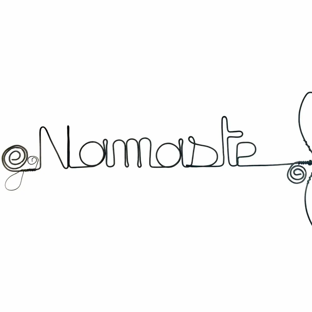 Other wall decoration - Fleur de Lys - "Namaste" - Wire wall decoration - BIJOUX DE MUR