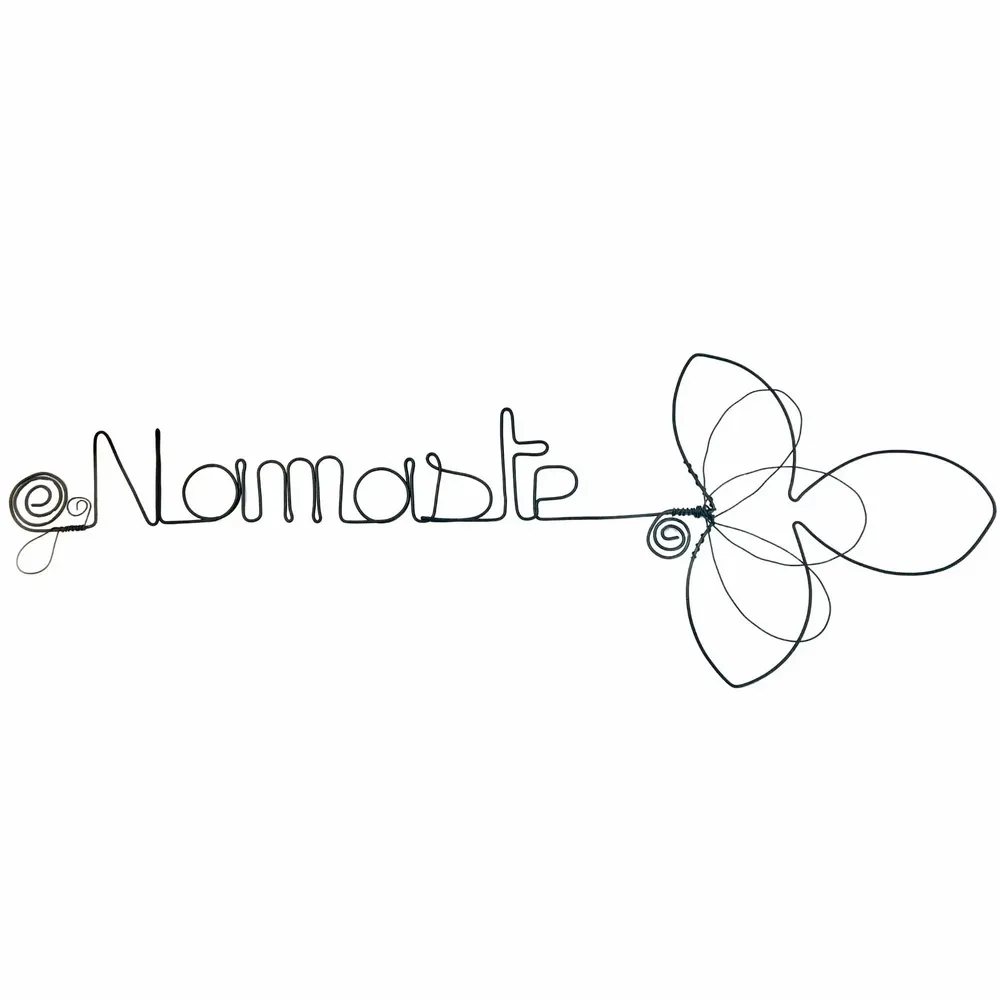 Other wall decoration - Fleur de Lys - "Namaste" - Wire wall decoration - BIJOUX DE MUR