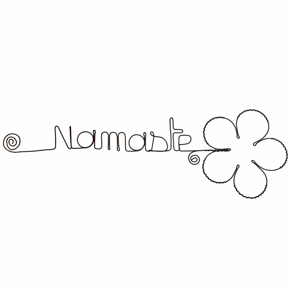 Autres décorations murales - Fleur de Pâquerette - "Namaste" - Décoration murale fil fer - BIJOUX DE MUR