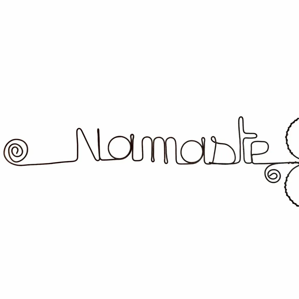 Autres décorations murales - Fleur de Pâquerette - "Namaste" - Décoration murale fil fer - BIJOUX DE MUR