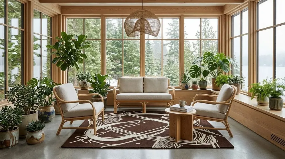 Contemporary carpets - Orbit of Expression Dark Brown Ivory Modern Handmade Area Rug - NUZRAT CARPET EMPORIOUM