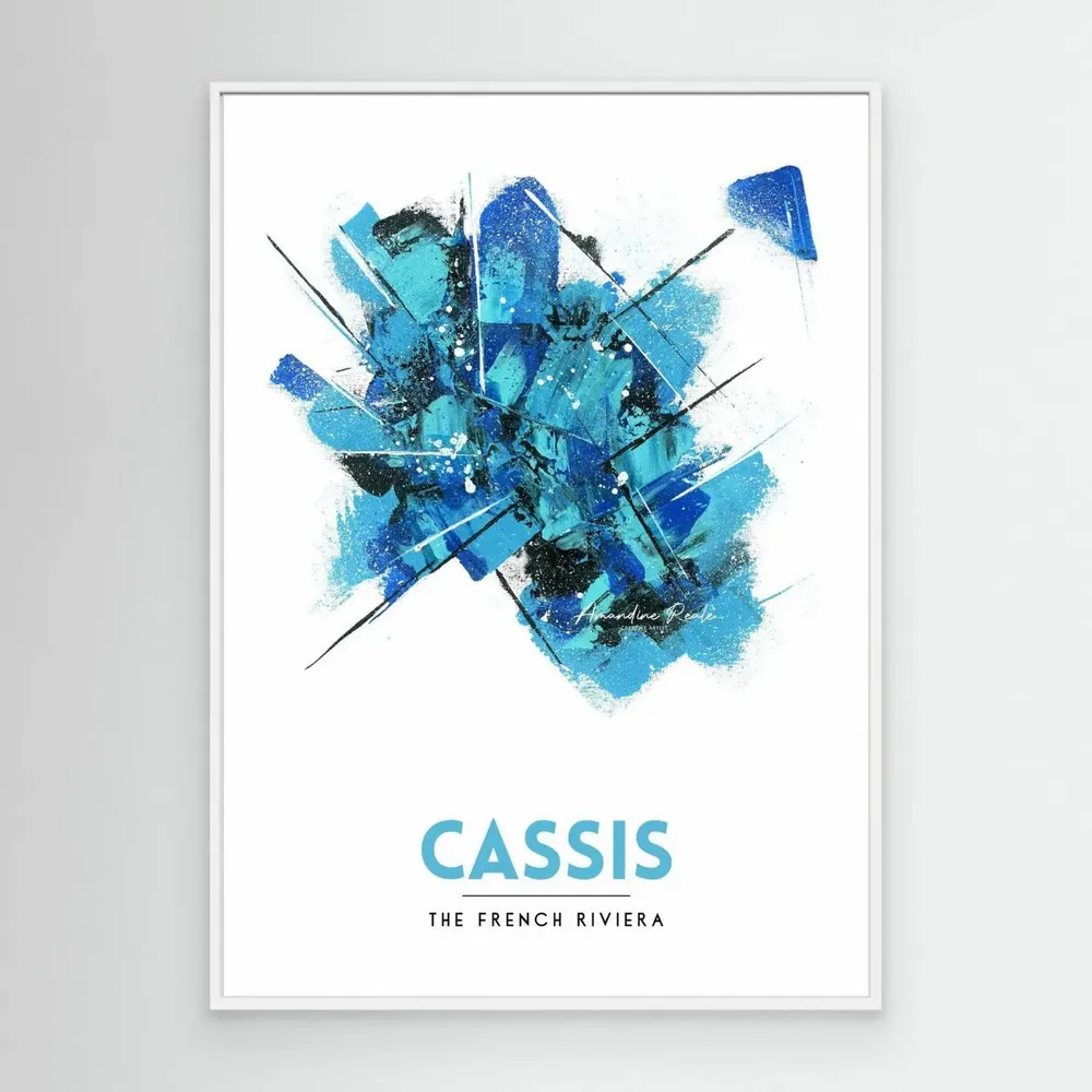 Affiches - Affiche Azur French Riviera - AMANDINE REALE CREATIVE ARTIST