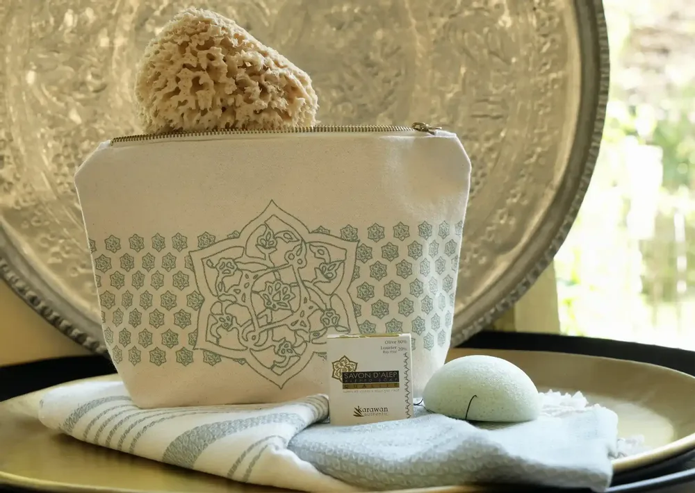 Rangements pour salle de bain - Trousse de toilette en coton bio certifié GOTS - KARAWAN AUTHENTIC