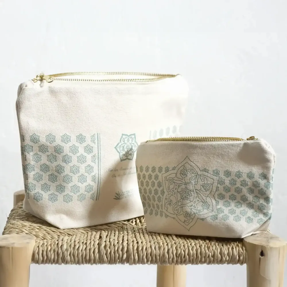 Rangements pour salle de bain - Trousse de toilette en coton bio certifié GOTS - KARAWAN AUTHENTIC