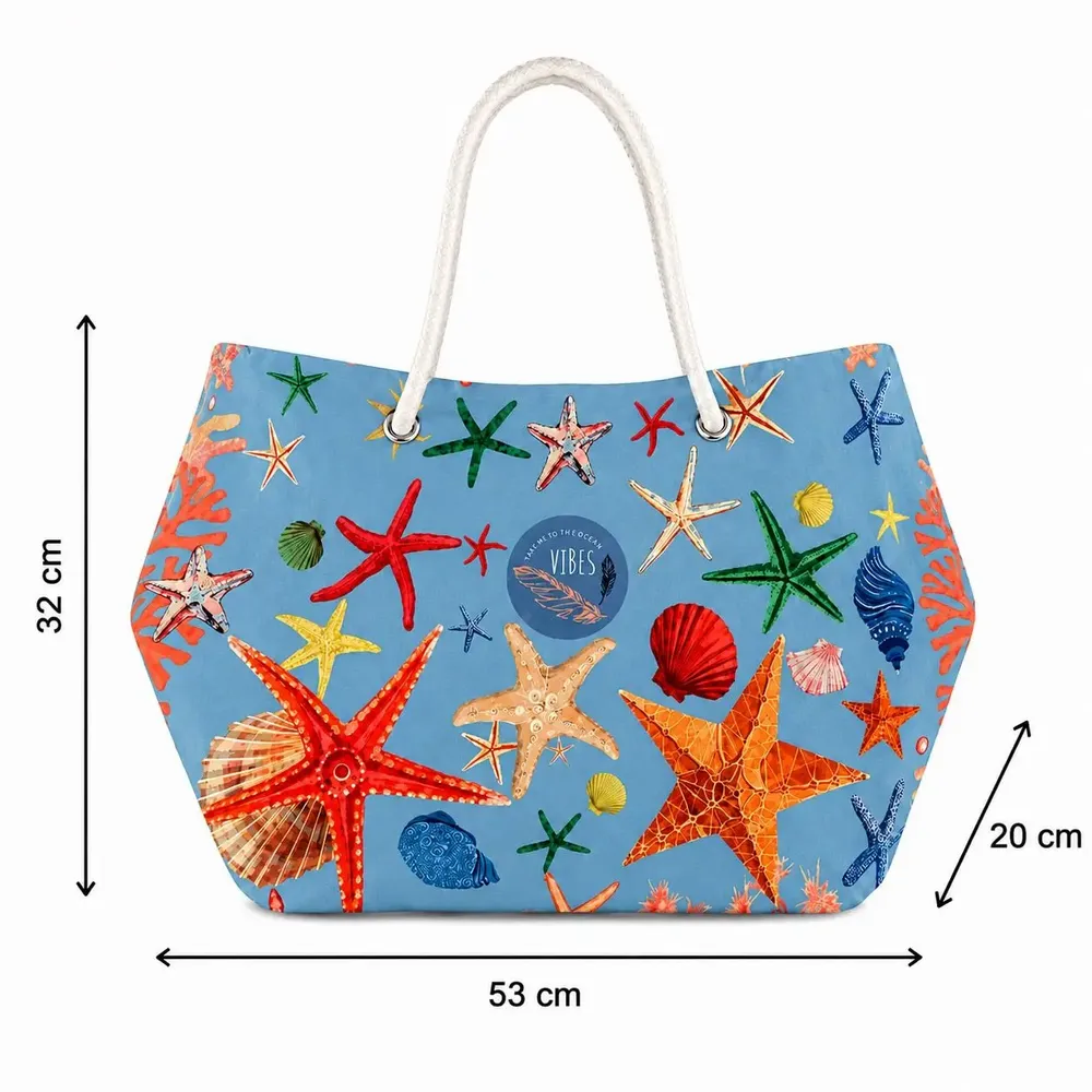 Sacs et cabas - Beach Bag Big Stella Marina Azzurro - BEACH VIBES