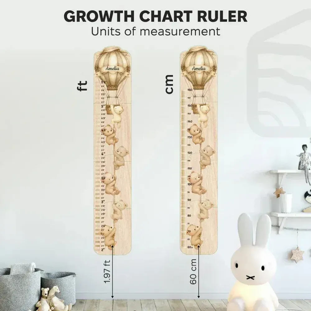 Objets déco enfant - Toise pour Enfant Ourson Teddy - ENJOY THE WOOD