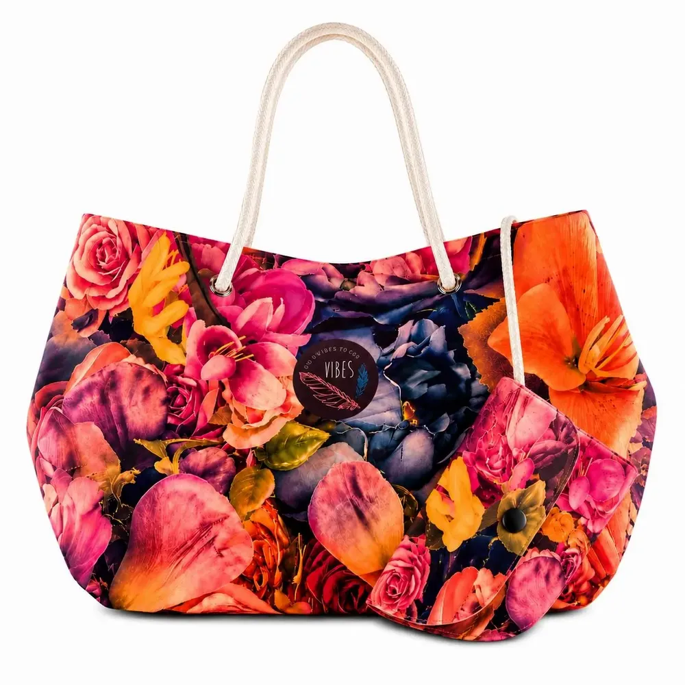 Bags and totes - Big Rose Rosa Beach Bag - BEACH VIBES