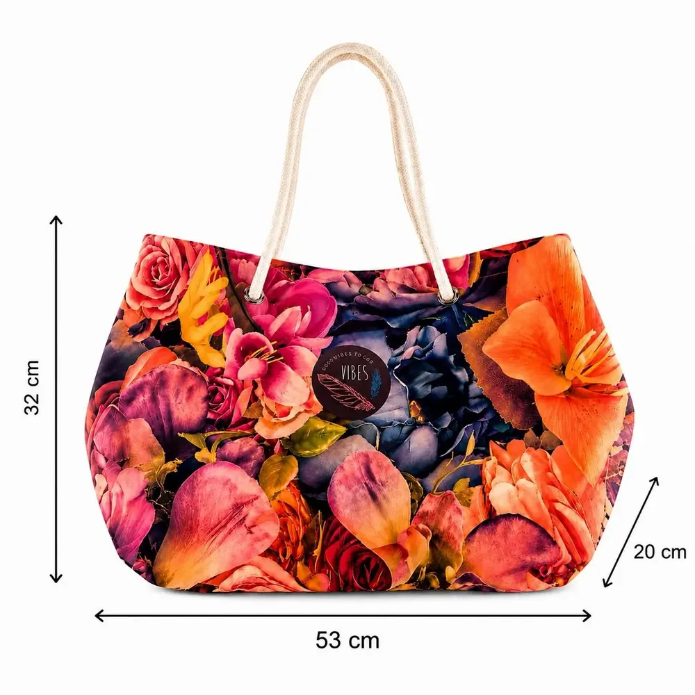 Bags and totes - Big Rose Rosa Beach Bag - BEACH VIBES