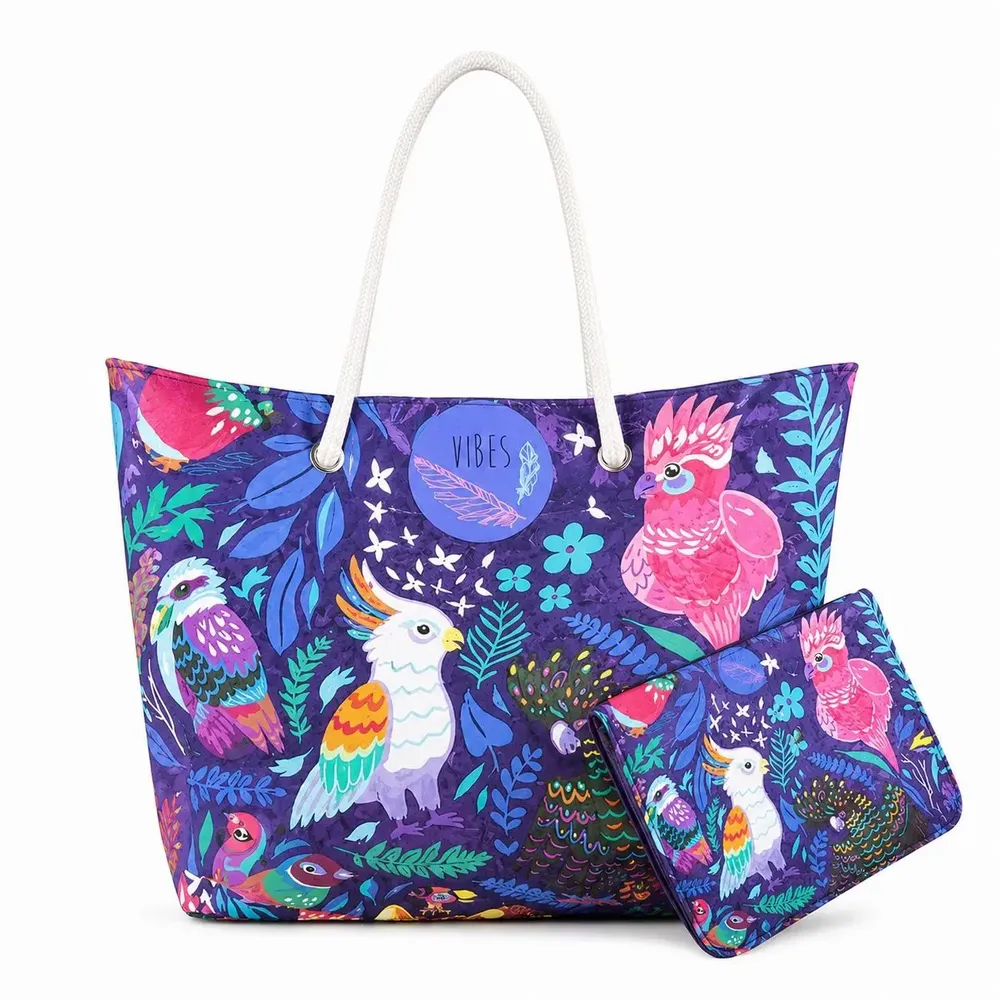 Sacs et cabas - Beach Bag Medium Pappagalli - BEACH VIBES