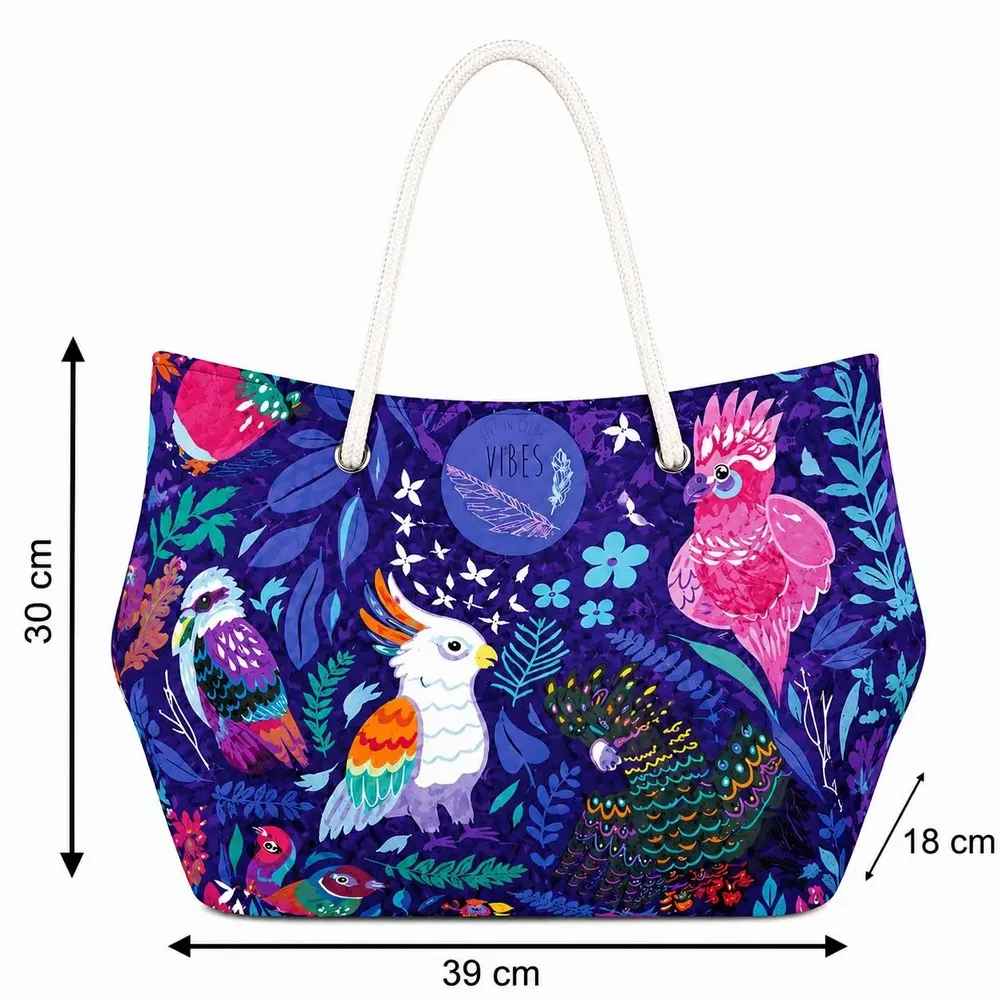Sacs et cabas - Beach Bag Medium Pappagalli - BEACH VIBES