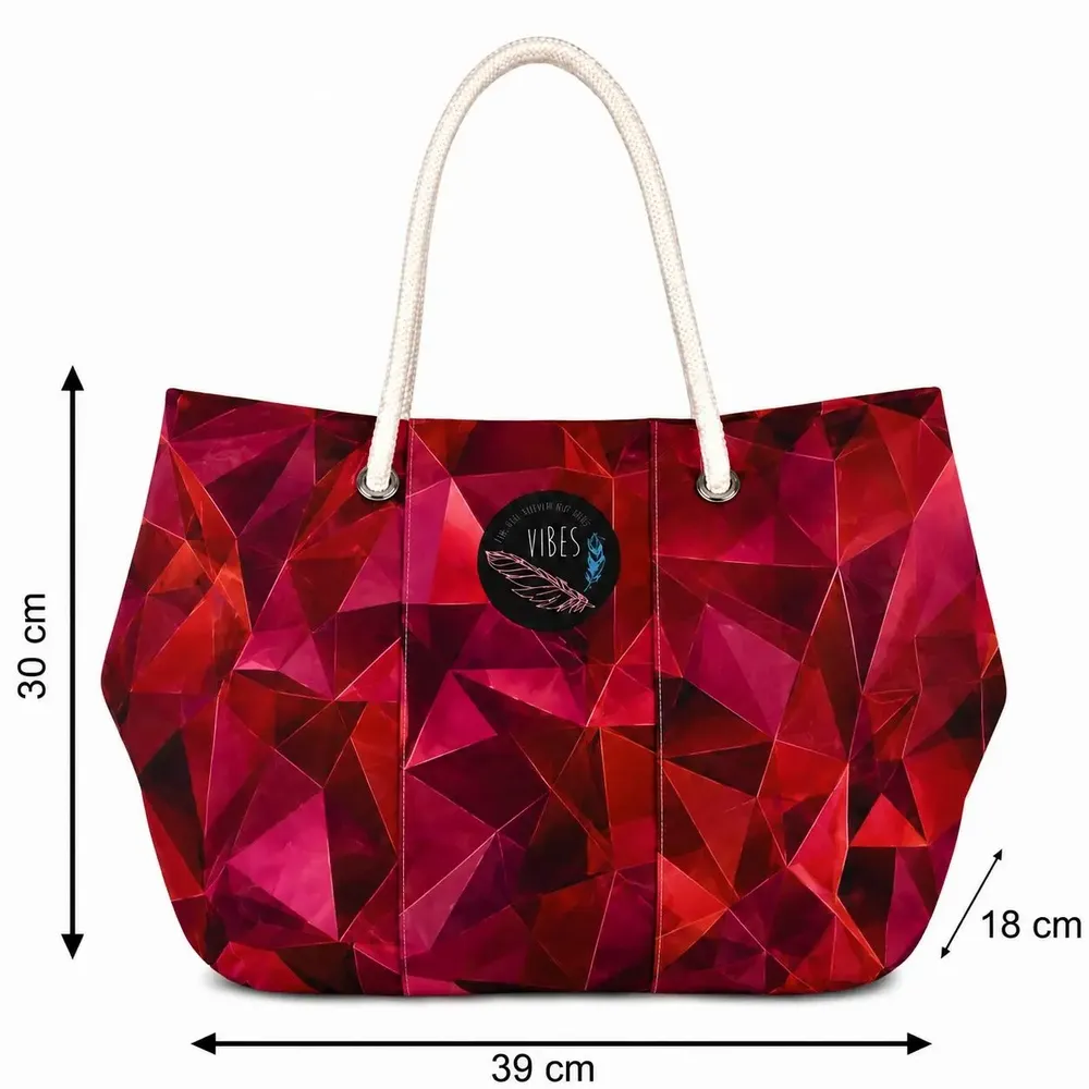 Bags and totes - Beach Bag Medium Crystal Red - BEACH VIBES
