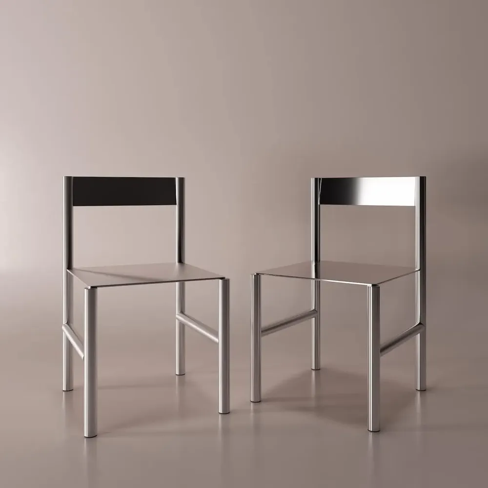 Chairs - J O H N | chair | stainless steel - NISH
