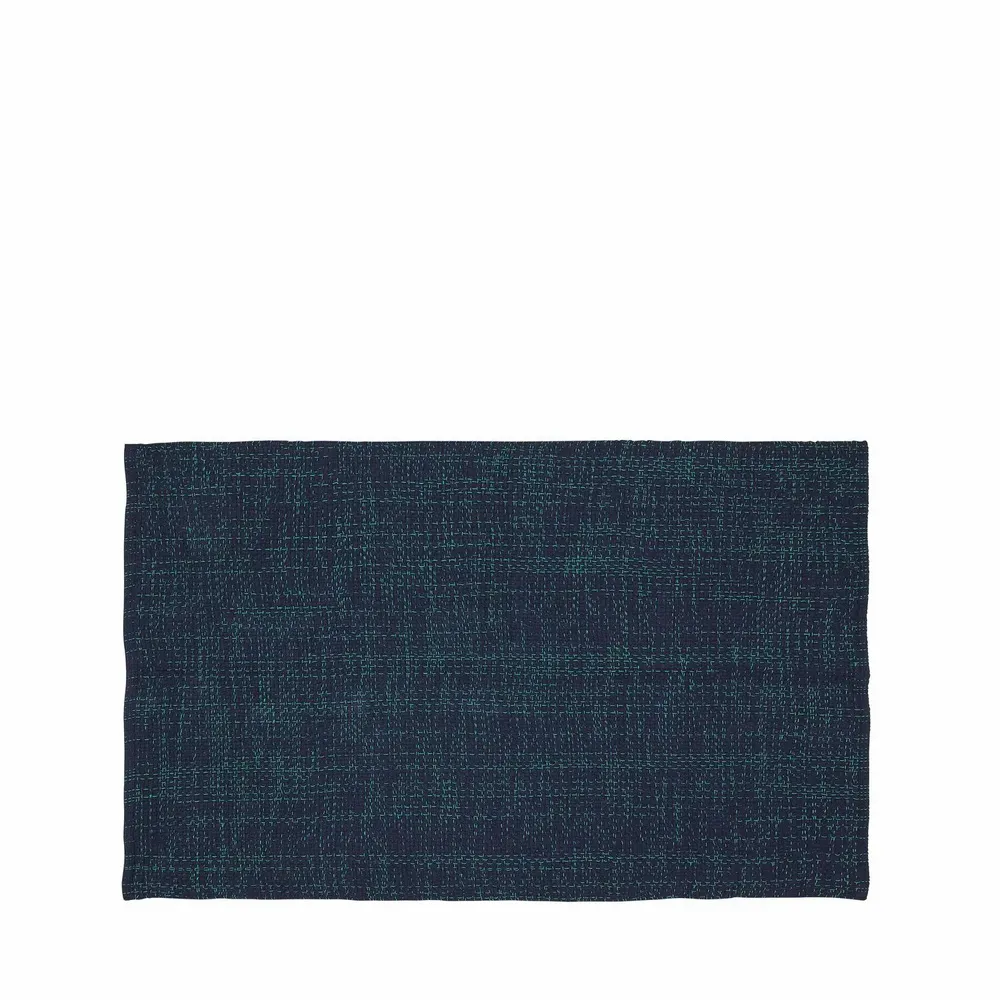 Rugs - Flim Rug Blue - HÜBSCH