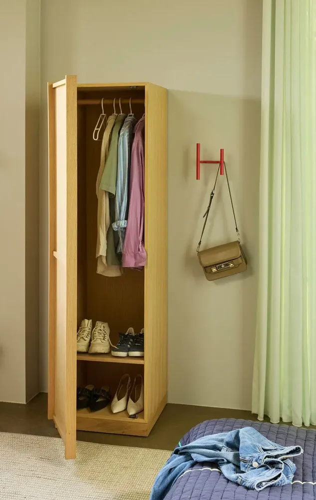 Wardrobe - Kura Wardrobe Small Natural - HÜBSCH