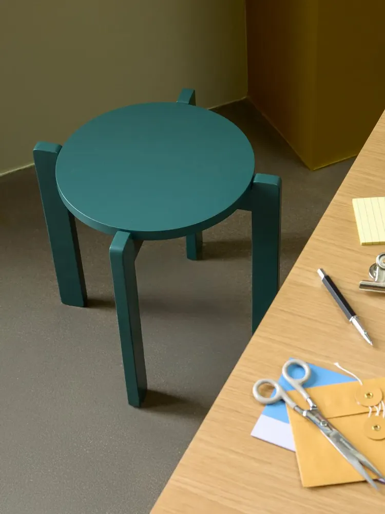 Tabourets - Always Tabouret Bleu pétrole - HÜBSCH