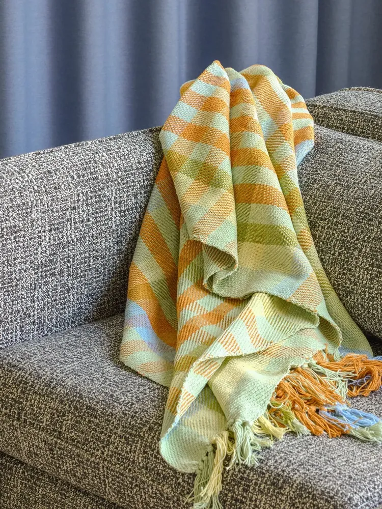 Throw blankets - Tarta Plaid Yellow - HÜBSCH