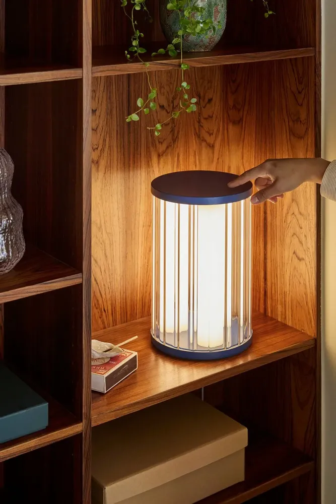 Wall lamps - Aru Table Lamp Blue - HÜBSCH