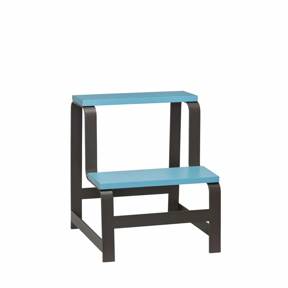 Tabourets - Step Tabouret Bleu/Marron - HÜBSCH