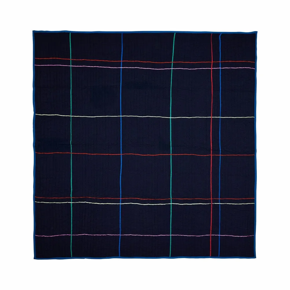 Throw blankets - Sen Bedspread Dark blue - HÜBSCH