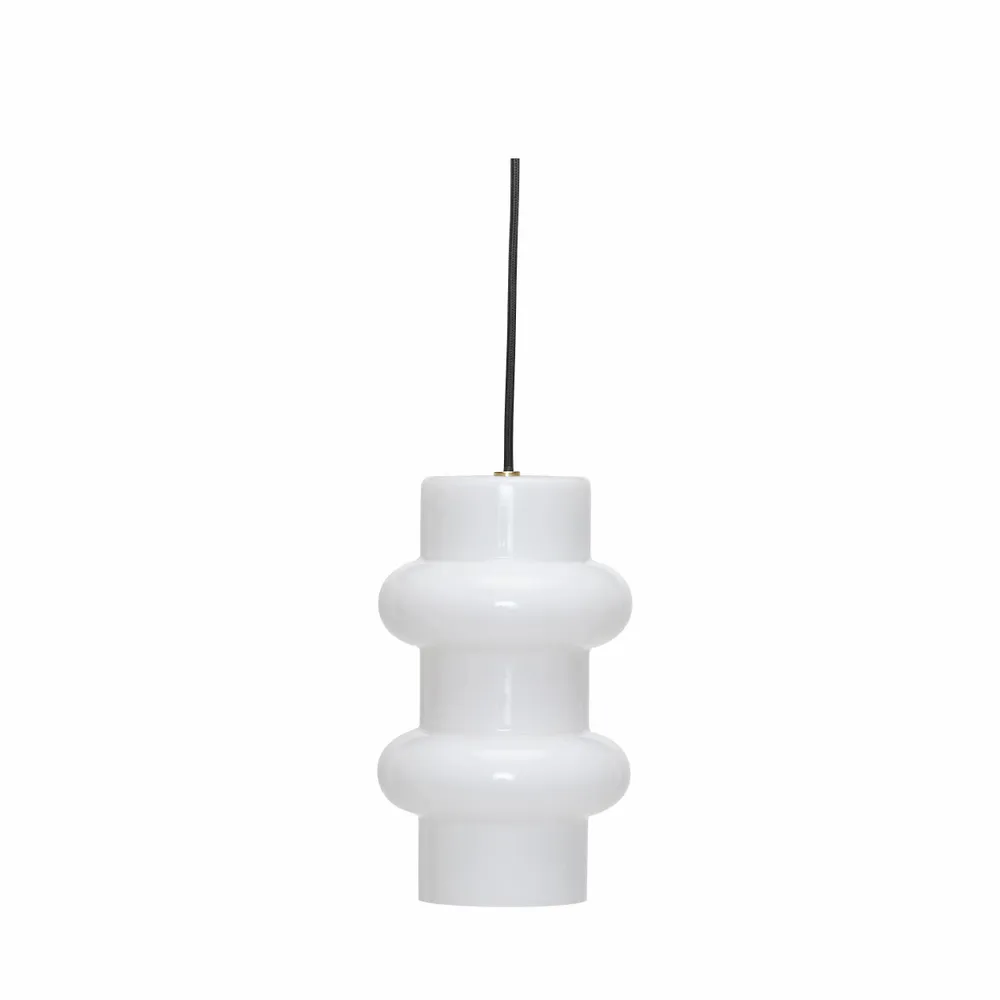 Ceiling lights - Pilule Pendant Double Shiny White - HÜBSCH