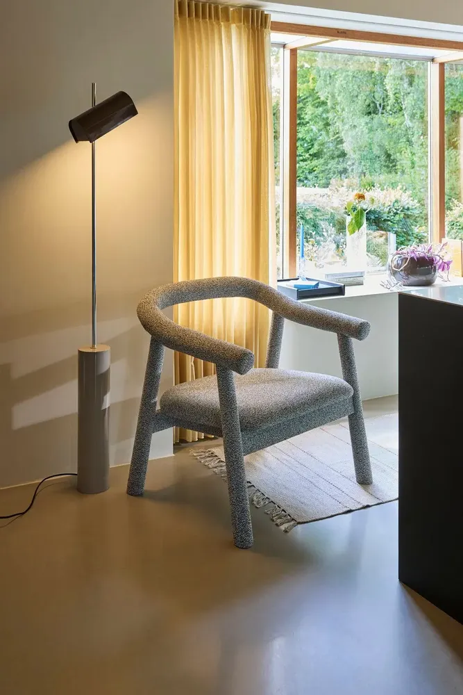 Chaises longues - Ouli Fauteuil lounge Gris clair chiné - HÜBSCH