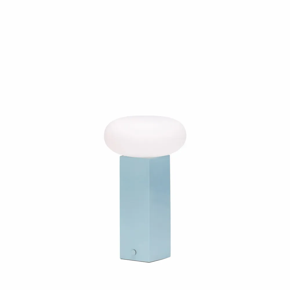 Wireless lamps - Low Portable Lamp Blue - HÜBSCH