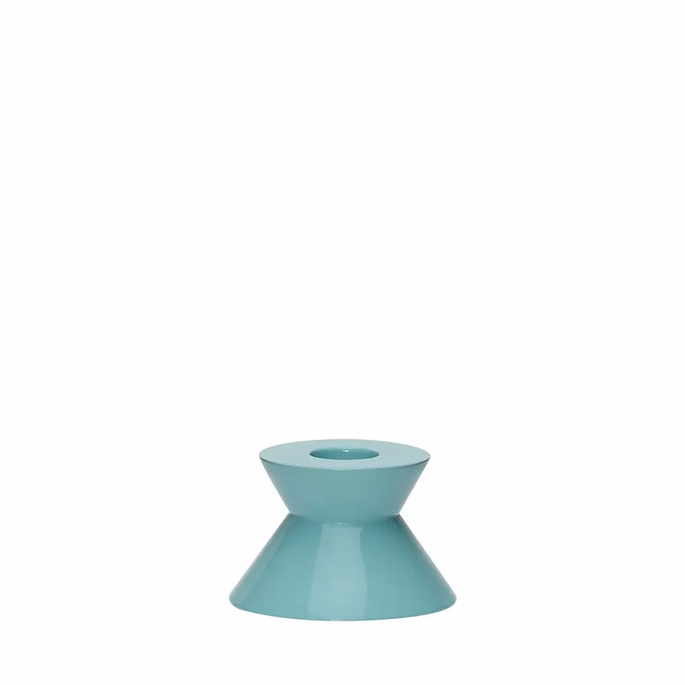 Candlesticks and candle holders - Two Candleholder Blue - HÜBSCH