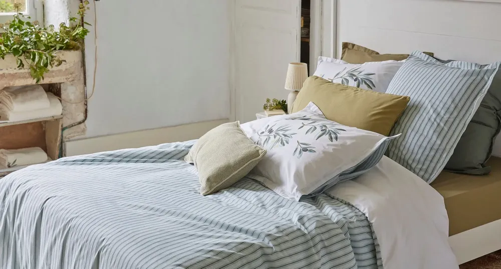 Bed linens - L'OLIVERAIE PRINTED COTTON PERCALE BED SET - SYLVIE THIRIEZ