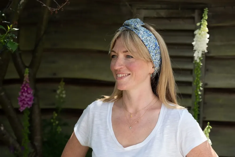Scarves - Cotton Square Bandana Scarf: Made from Liberty Fabric Emma & Georgina - LIME TREE DESIGN