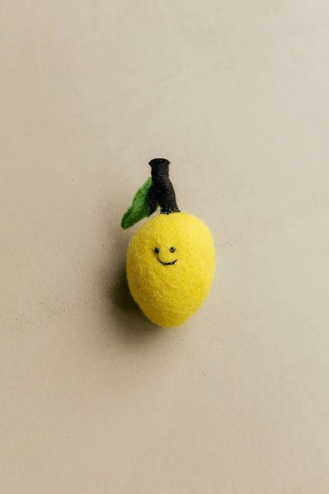 Objets déco enfant - Magnets en laine colorés représentant des fruits et des légumes - PERSON'ELLE