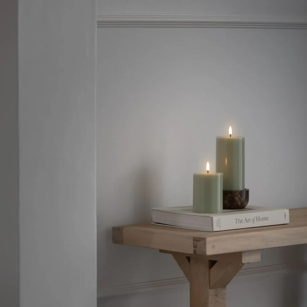 LED modules - Uyuni Lighting - Colour Pillar Candle - New Sage Green Colours - PIFFANY COPENHAGEN