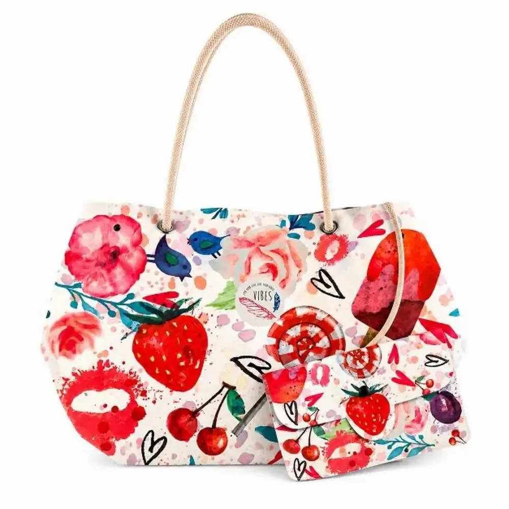 Bags and totes - Medium Summer Beach Bag - BEACH VIBES