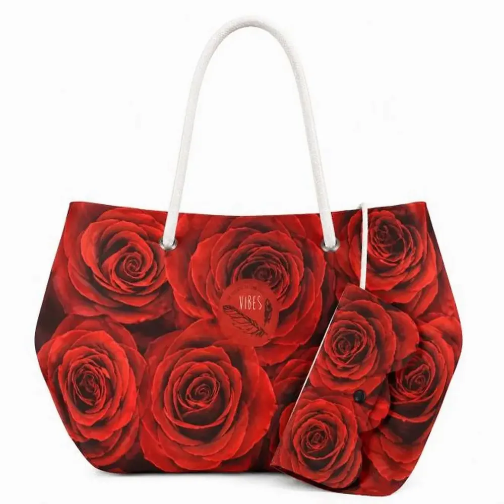 Sacs et cabas - Beach Bag Medium Rosso Valentino - BEACH VIBES