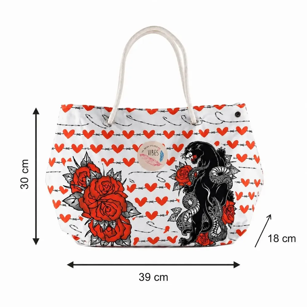 Bags and totes - Medium Panther Beach Bag - BEACH VIBES