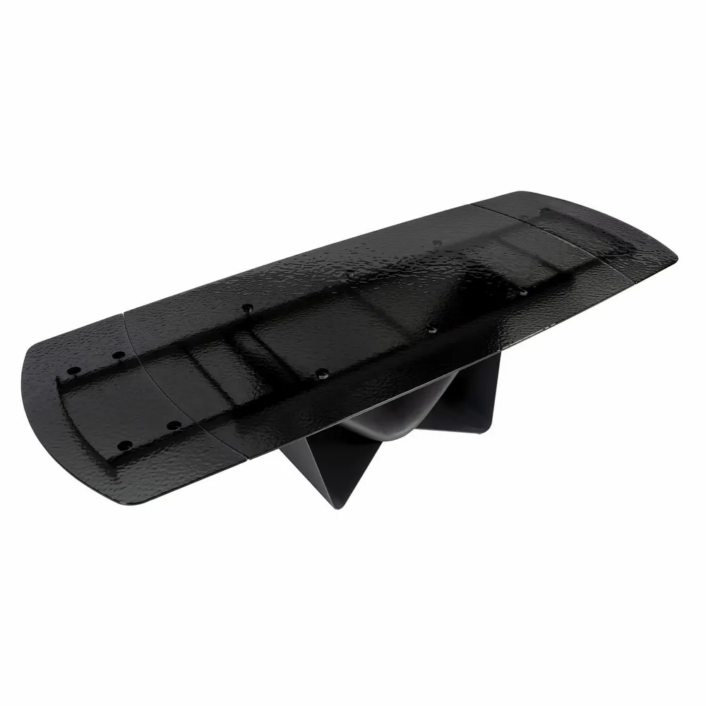Dining Tables - Extendable barrel oval dining table in black glass, steel, dark grey fiberglass and metal - ANGEL CERDÁ