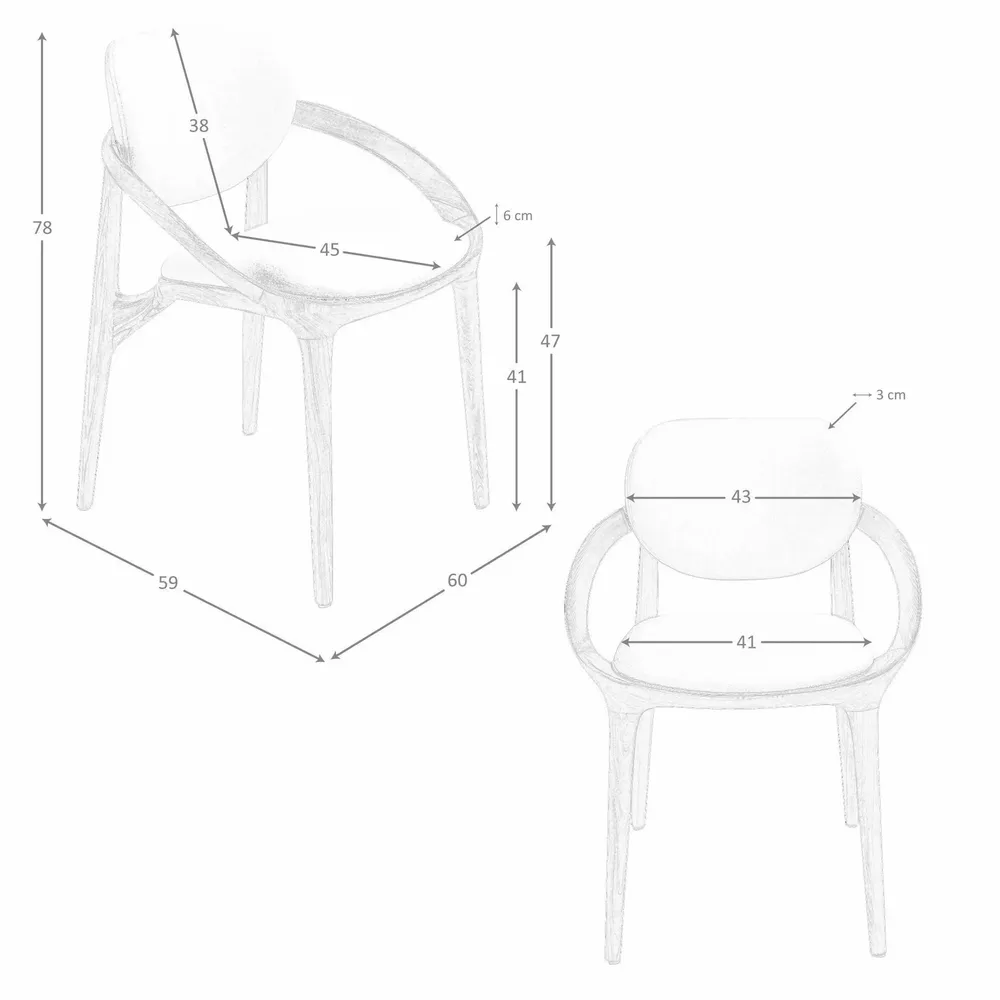 Chairs - Off-white fabric chair - ANGEL CERDÁ