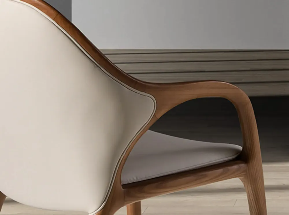 Chaises - Chaise en similicuir sable - ANGEL CERDÁ