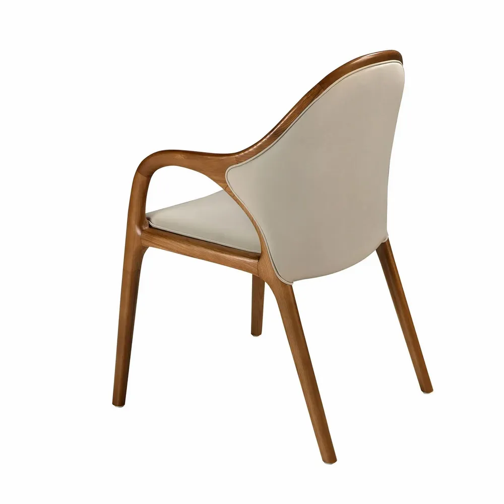 Chaises - Chaise en similicuir sable - ANGEL CERDÁ